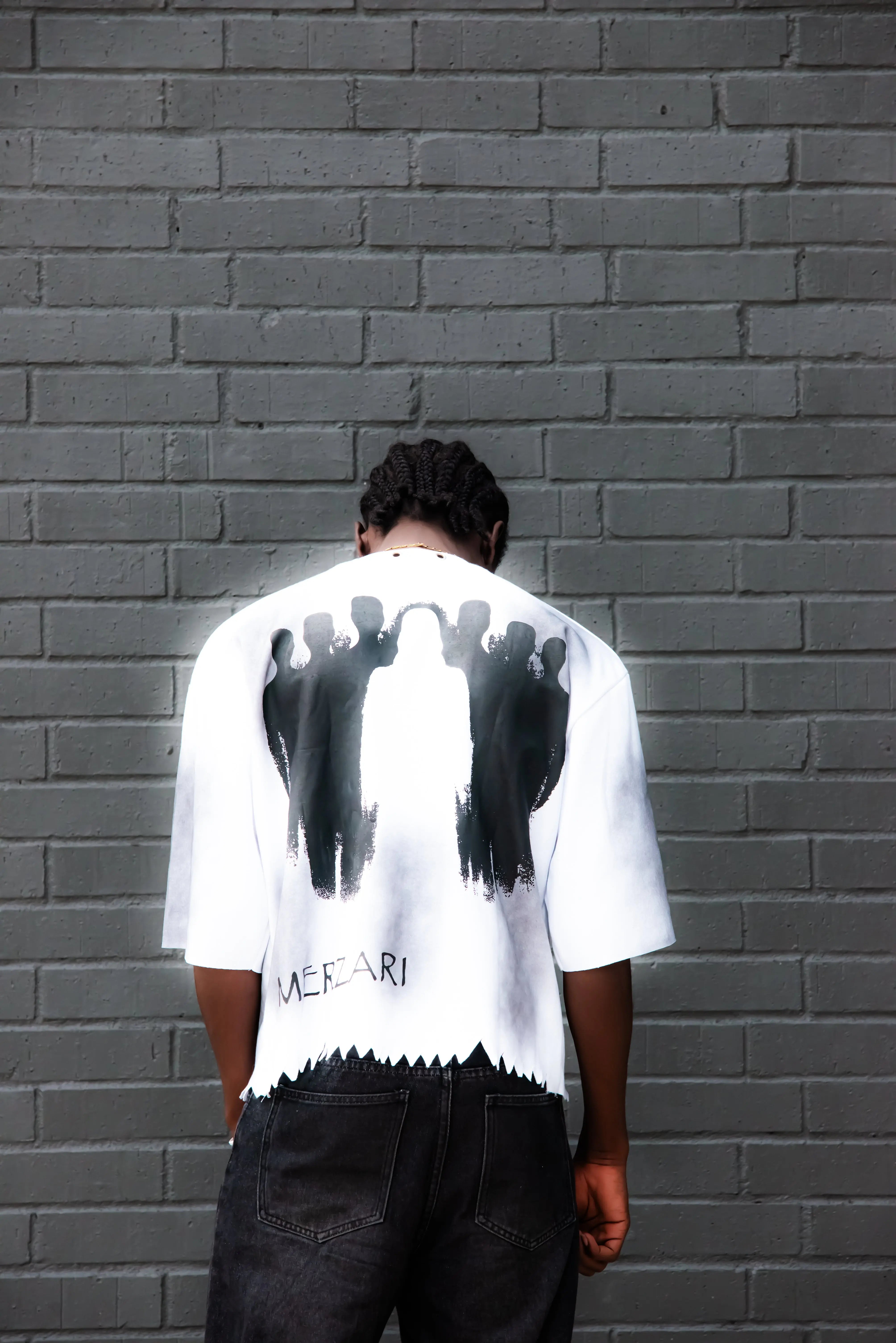 WHITE SAVIOR CROPPED TEE Merzari.usSavior Tee